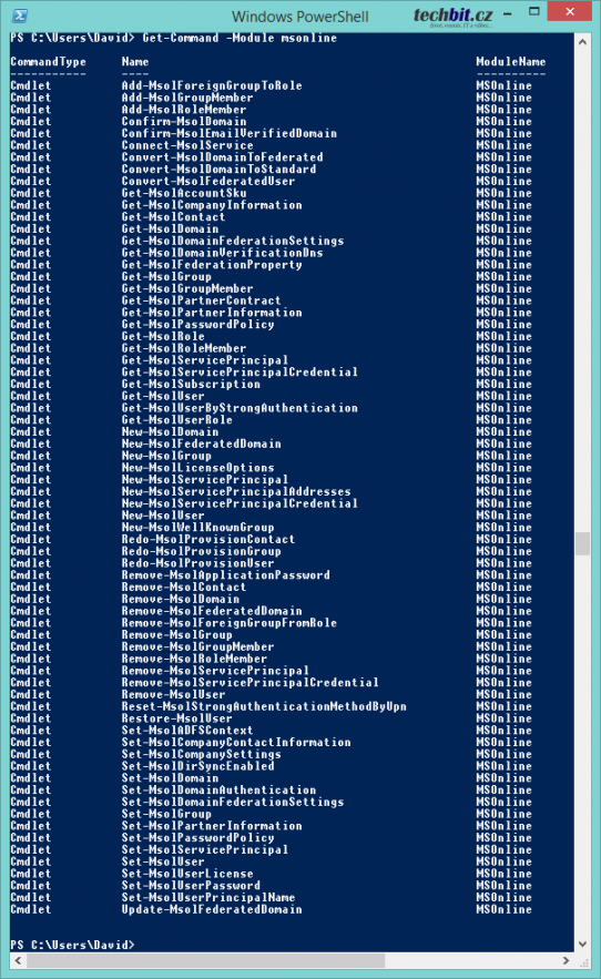 Module MSOnline