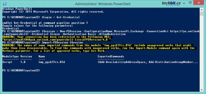 Připojení k Office365